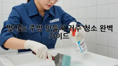 빛나는 주방 만들기: 거주 청소 완벽 가이드